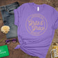 Purple "Louisiana Girl Raised on Grits & Grace" T-Shirt