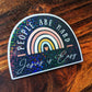 People are Hard Vinyl Holographic Sticker