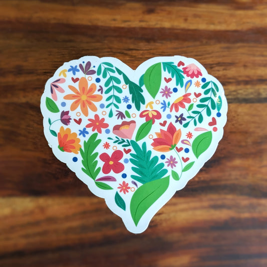 Floral Love Vinyl Sticker