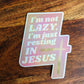 Resting in Jesus Vinyl Holographic Sticker